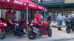 Candace Adjusts Scott's Bike (NEM 2014)